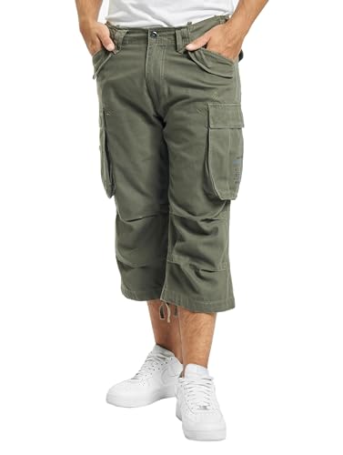 Brandit Industry Vintage 3/4 Shorts, Farbe: Olive, Größe: 3XL von Brandit