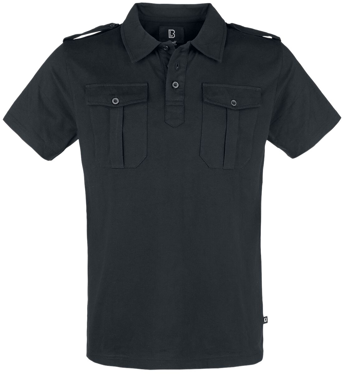 Brandit Jersey Poloshirt Jon Shortsleeve Poloshirt schwarz in XL von Brandit