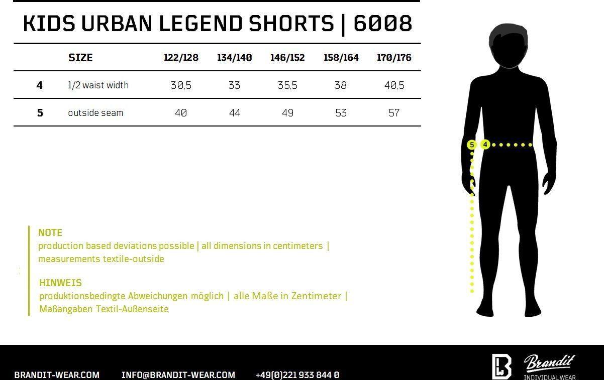 Brandit Jerseyhose Kids Urban Legend Shorts von Brandit