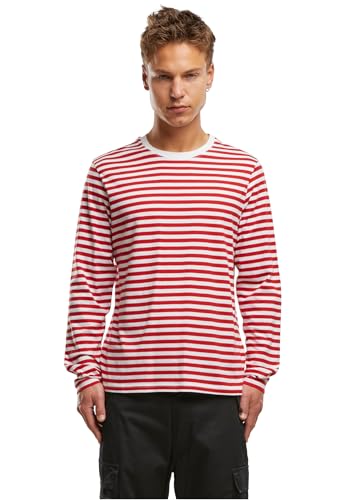 Brandit Jerseyshirt Stripe Longsleeve red-White Gr. XXL von Brandit
