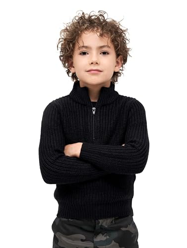 Brandit Kids Marine Troyer Pullover Black Gr. 134/140 von Brandit