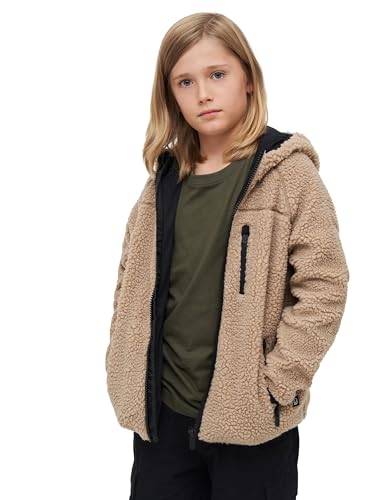 Brandit Kids Teddyfleece Jacket Hooded, Farbe: camel, Größe: XXL170 von Brandit