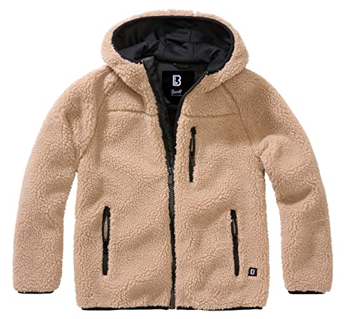 Brandit Kids Teddyfleecejacket, Hood camel Gr. 146/152 von Brandit