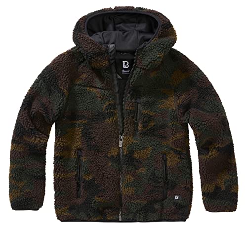 Brandit Kids Teddyfleecejacket, Hood woodland Gr. 134/140 von Brandit