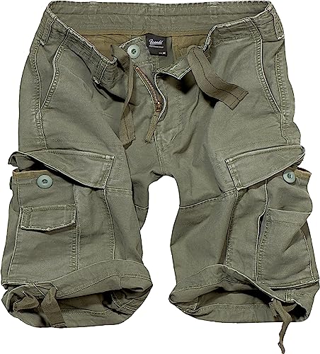 Brandit Klassische Cargo-Shorts für Herren, Olivgrün – USA-Version, Groß von Brandit