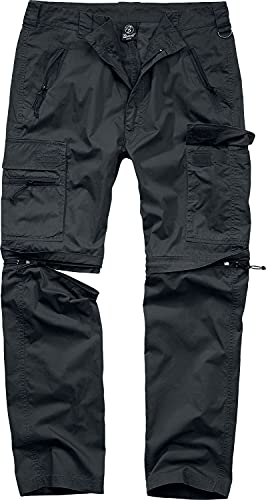 Brandit Kombi Hose All Terrain 2in1 Zip Lange + Kurze Hose RV Vintage Shorts, Größe:5XL, Farbe:Schwarz von Brandit