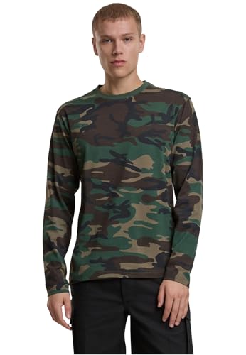 Brandit Premium Longsleeve Shirt, Farbe: Woodland, Größe: 3XL von Brandit