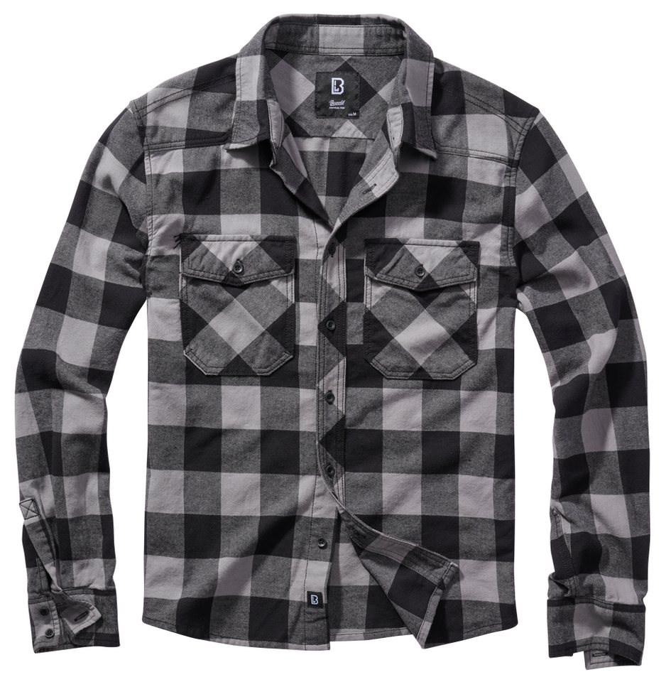 Brandit Langarmhemd Brandit Herren Check Shirt Holzfäller Hemd Herbst Winter Kariert Langarm Flanel Karo 4002 von Brandit