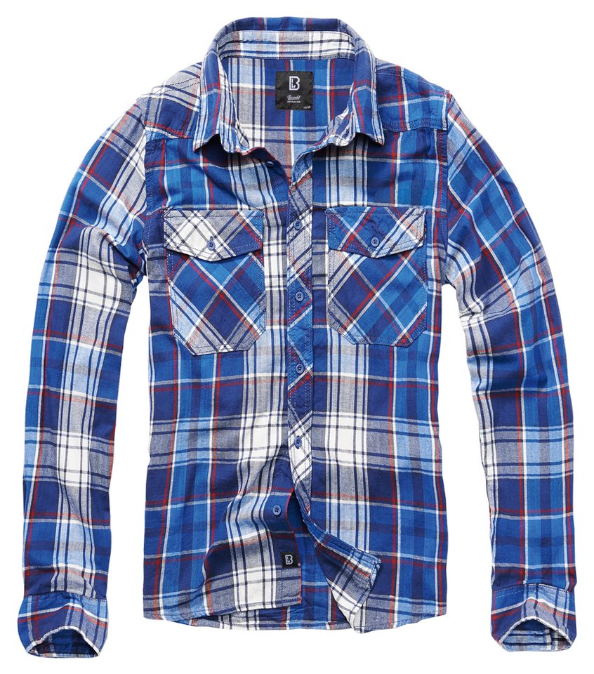 Brandit Langarmhemd Brandit Herren Check Shirt Holzfäller Hemd Herbst Winter Kariert Langarm Flanel Karo 4002 von Brandit