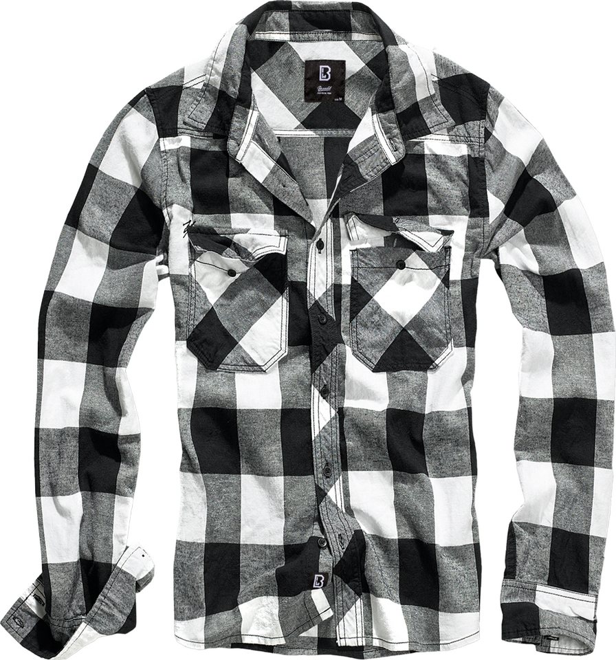 Brandit Langarmhemd Brandit Herren Check Shirt Holzfäller Hemd Herbst Winter Kariert Langarm Flanel Karo 4002 von Brandit