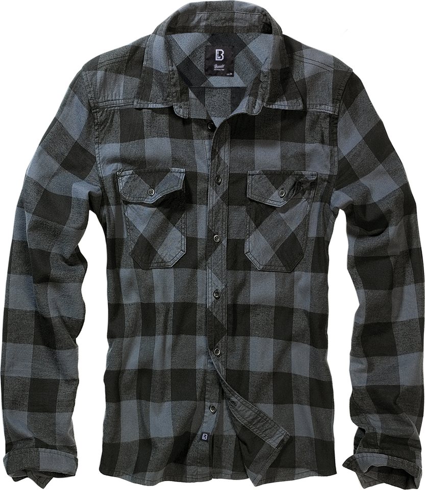 Brandit Langarmhemd Brandit Herren Check Shirt Holzfäller Hemd Herbst Winter Kariert Langarm Flanel Karo 4002 von Brandit