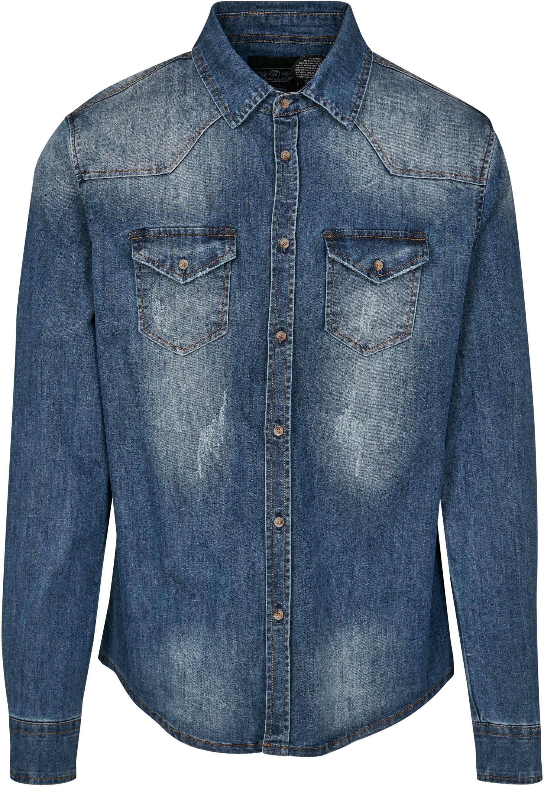 Brandit Langarmhemd "Brandit Herren Riley Denim Shirt", 1 Stk. von Brandit