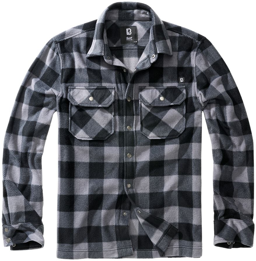 Brandit Langarmhemd - Fleece Shirt Jeff - S bis 5XL - für Männer - Größe L - schwarz/grau Brandit Langarmhemd - Fleece Shirt Jeff - S bis 5XL - für Männer - Größe L - schwarz/grau von Brandit