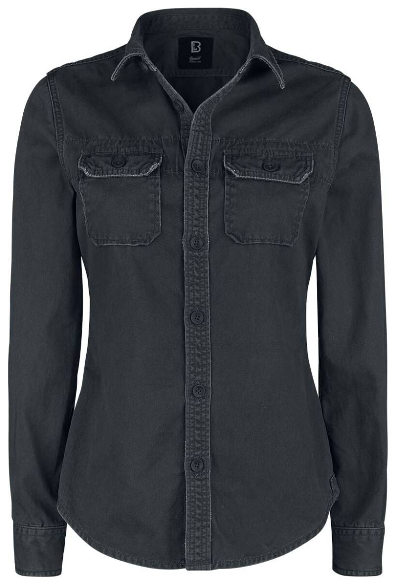 Brandit Langarmhemd - Girls Vintage Shirts Longsleeve - XS bis 4XL - für Damen - Größe M - schwarz von Brandit