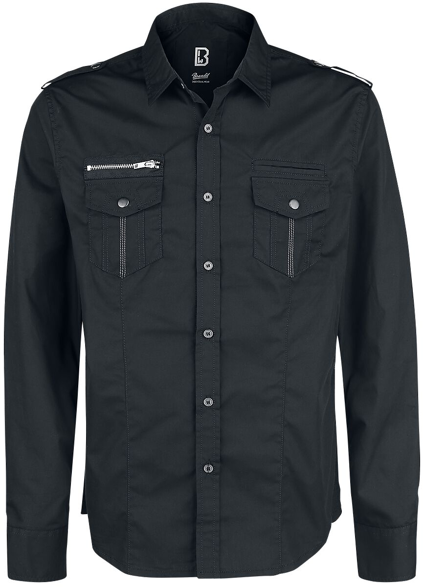 Brandit Langarmhemd - Rockstar Shirt Longsleeve - S bis 5XL - für Männer - Größe 4XL - schwarz Brandit Langarmhemd - Rockstar Shirt Longsleeve - S bis 5XL - für Männer - Größe 4XL - schwarz von Brandit