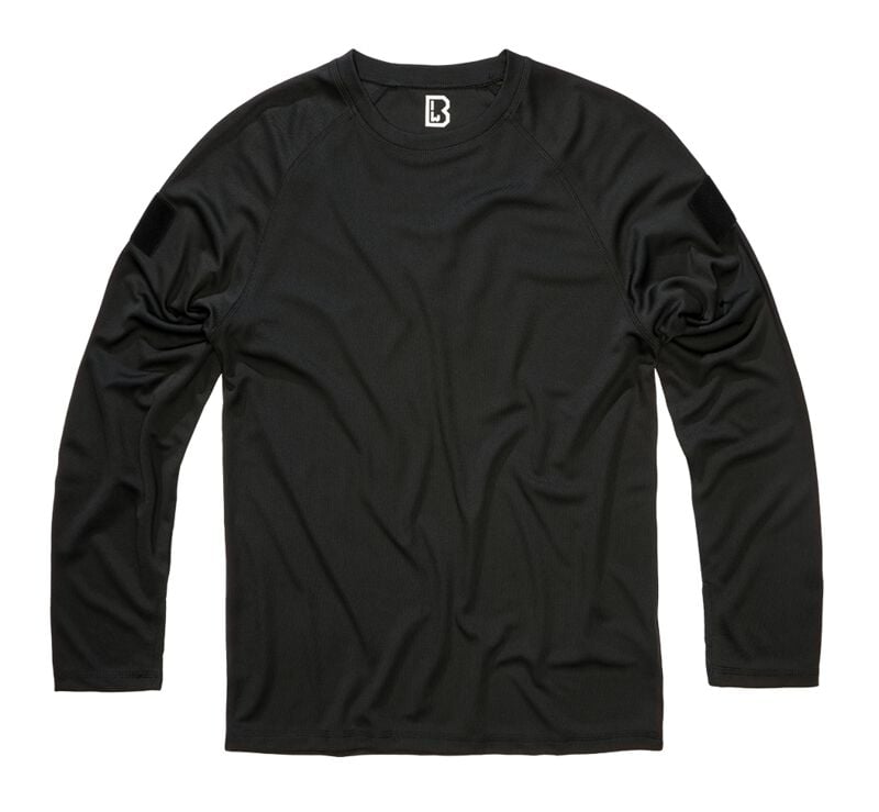 Brandit Langarmshirt - Qucik Dry Shirt Longsleeve - S bis 5XL - für Männer - Größe M - schwarz von Brandit