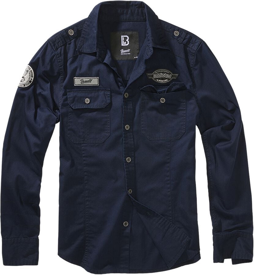 Brandit Luis Shirt Longsleeve Langarmhemd navy in M Brandit Luis Shirt Longsleeve Langarmhemd navy in M von Brandit