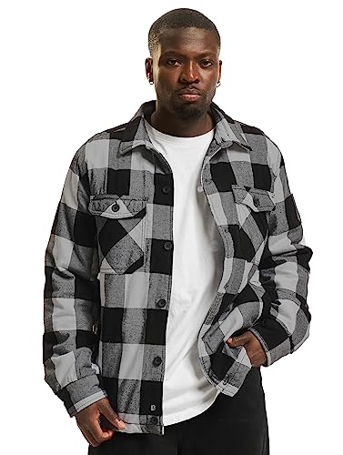 Brandit Lumber Check Shirt gefüttert, Größe:3XL, Farbe:Charcoal-Schwarz von Brandit