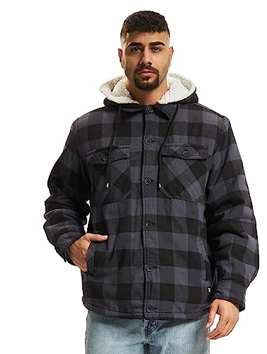Brandit Lumberjacket hooded black/grey Gr. 3XL von Brandit