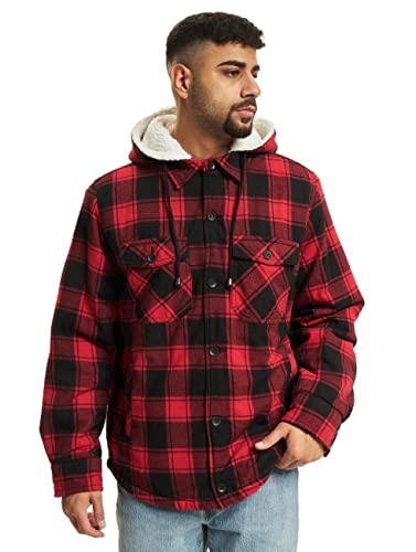 Brandit Lumberjacket hooded red/black Gr. 4XL von Brandit