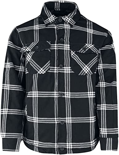 Brandit Lumberjacket Männer Übergangsjacke schwarz/weiß S 100% Baumwolle Basics, Streetwear von Brandit