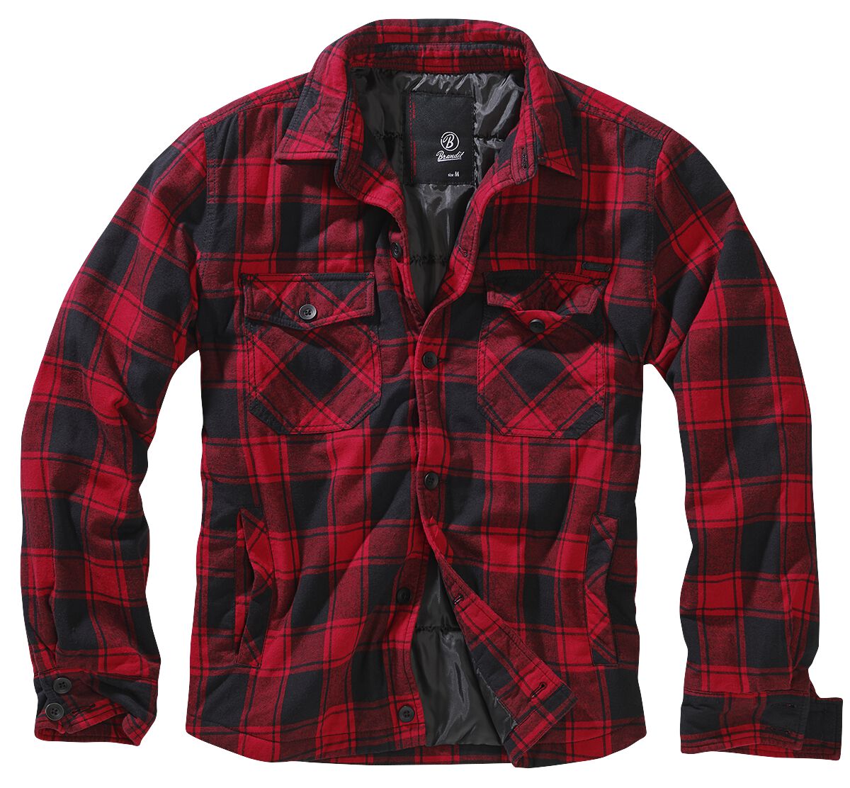 Brandit Lumberjacket Übergangsjacke schwarz rot in 4XL von Brandit