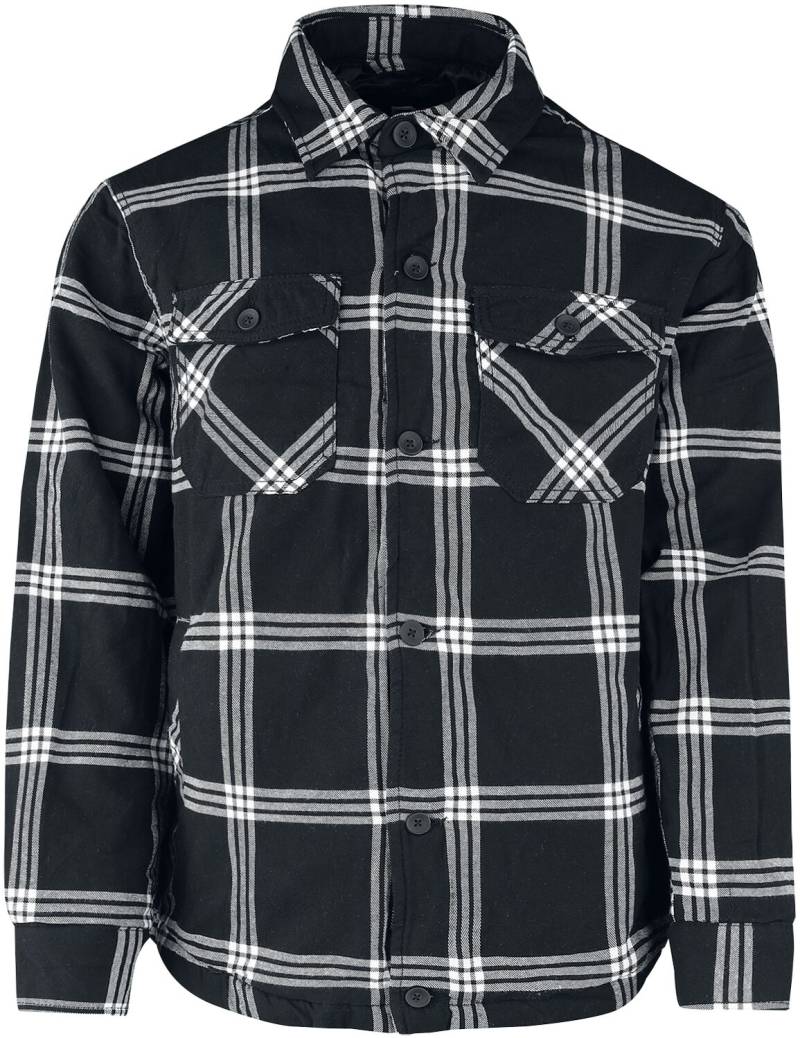 Brandit Lumberjacket Übergangsjacke schwarz weiß in L von Brandit