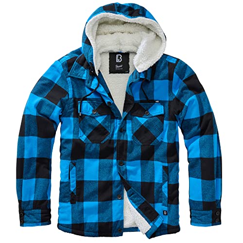 Brandit Lumberjacket hooded black/blue Gr. 7XL von Brandit