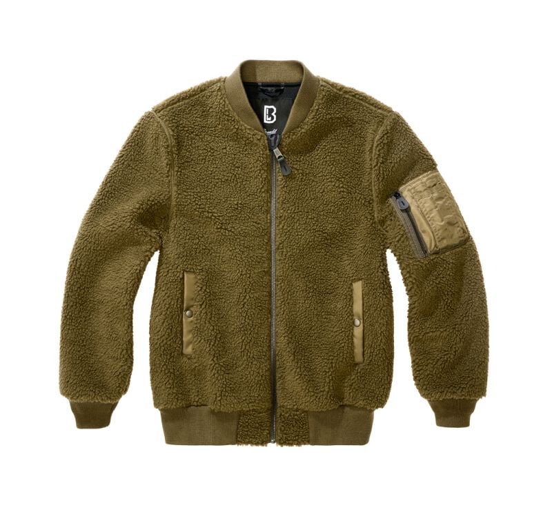 Brandit MA1 Sherpa Fleecejacke oliv in S von Brandit