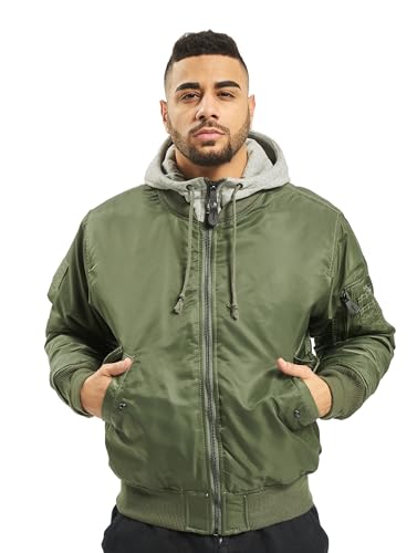 Brandit MA1 Sweat Hooded Jacket, Farbe: oliv+grey, Größe: 3XL Brandit MA1 Sweat Hooded Jacket, Farbe: oliv+grey, Größe: 3XL von Brandit