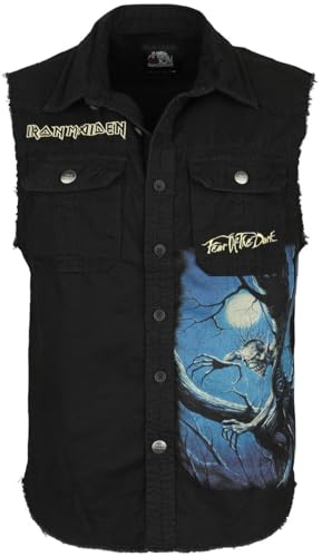 Brandit Herren Iron Maiden Vintage Shirt Sleeveless FOTD Hemd, Black, XL von Brandit