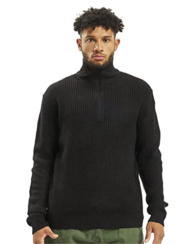 Brandit Bundeswehr Troyer NEU BW Pullover MIT REIßVERSCHLUSS Marine Strick Rolli Pulli, Größe:XL, Farbe:Schwarz von Brandit