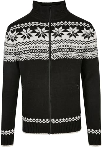 Brandit Norweger Armee Cardigan Jacke Army Pullover Winter Outdoor Winterjacke, Größe:L, Farbe:Schwarz von Brandit