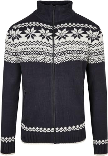 Brandit Norweger Armee Cardigan Jacke Army Pullover Winter Outdoor Winterjacke, Größe:XL, Farbe:Blau von Brandit