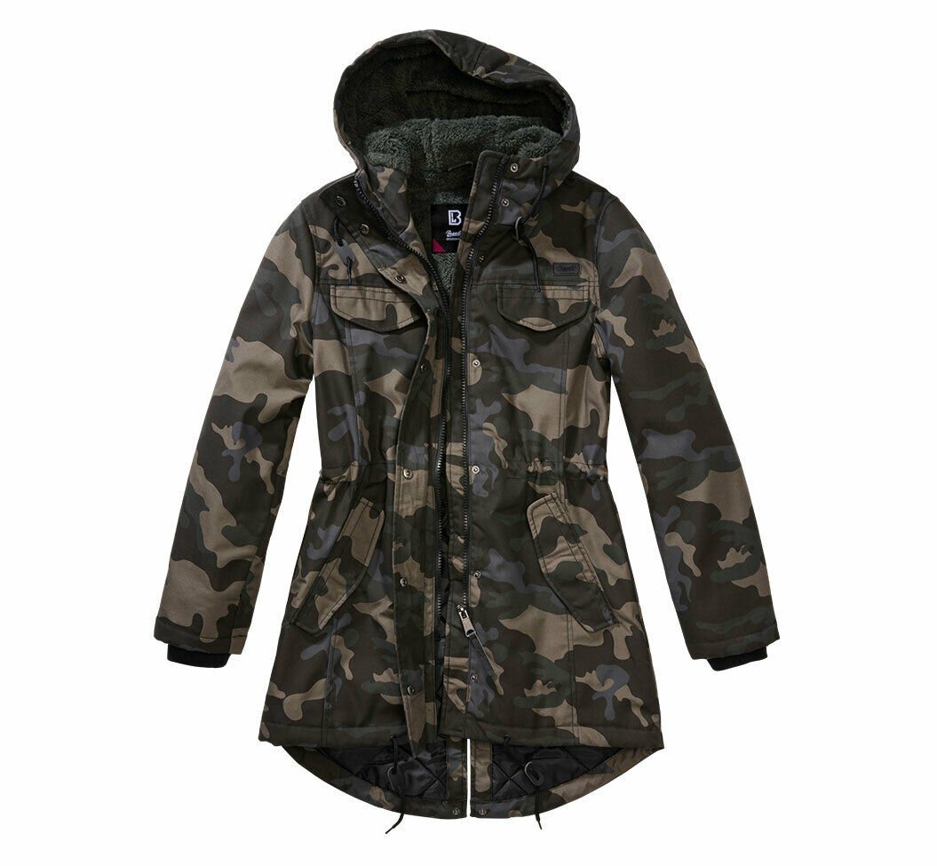 Brandit Parka Damen Winter Jacke Parka Mantel Outdoor Jacke warm Teddyfell von Brandit