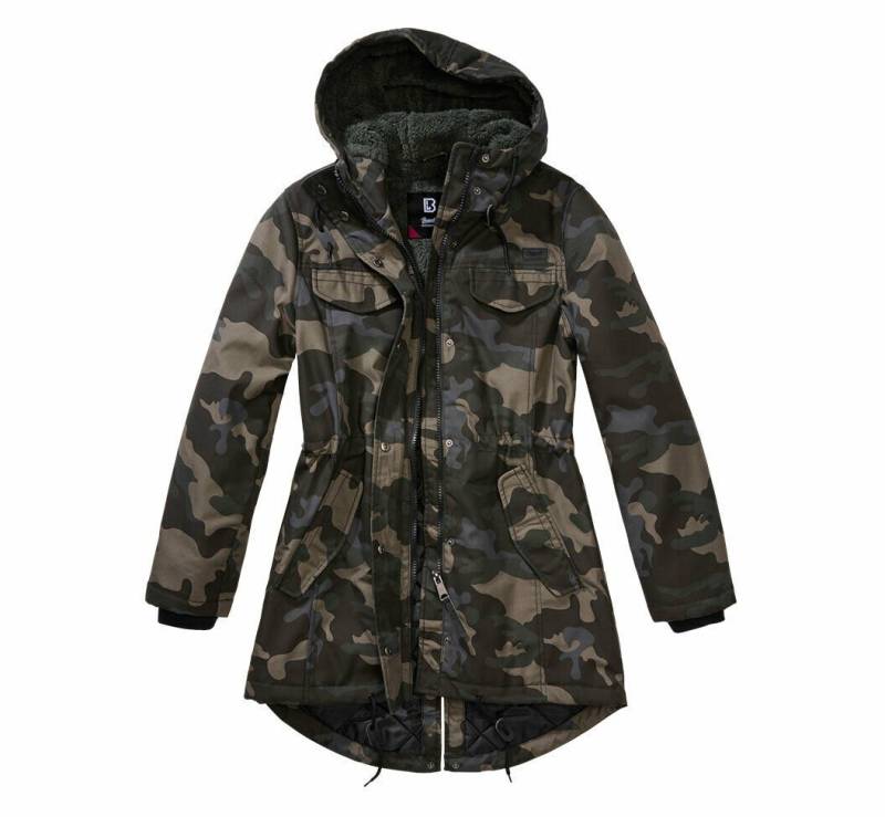 Brandit Parka Damen Winter Jacke Parka Mantel Outdoor Jacke warm Teddyfell von Brandit