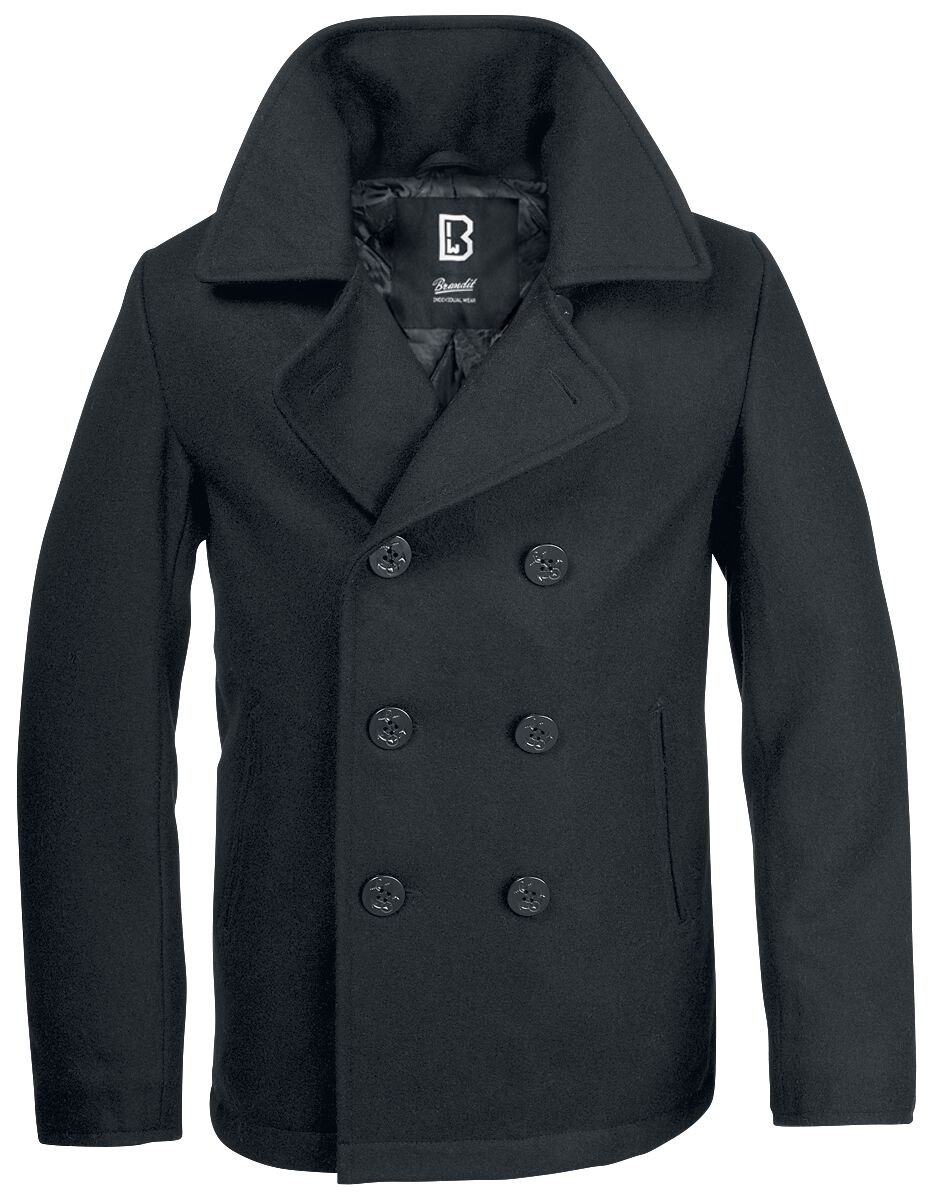 Brandit Pea Coat Uniformjacke schwarz in S von Brandit