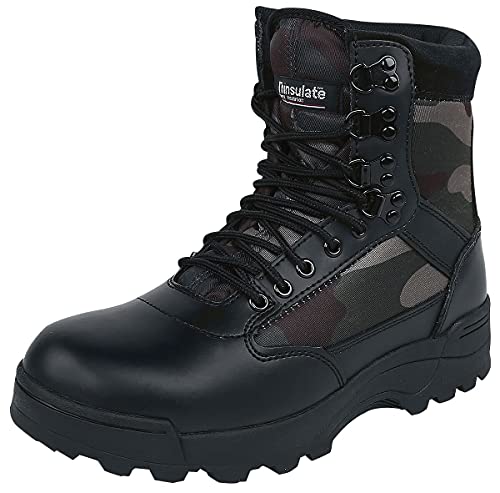 Brandit Herren 9 Eyelet Tactical Boots Taktische Militärstiefel, Darkcamo, 44 EU von Brandit