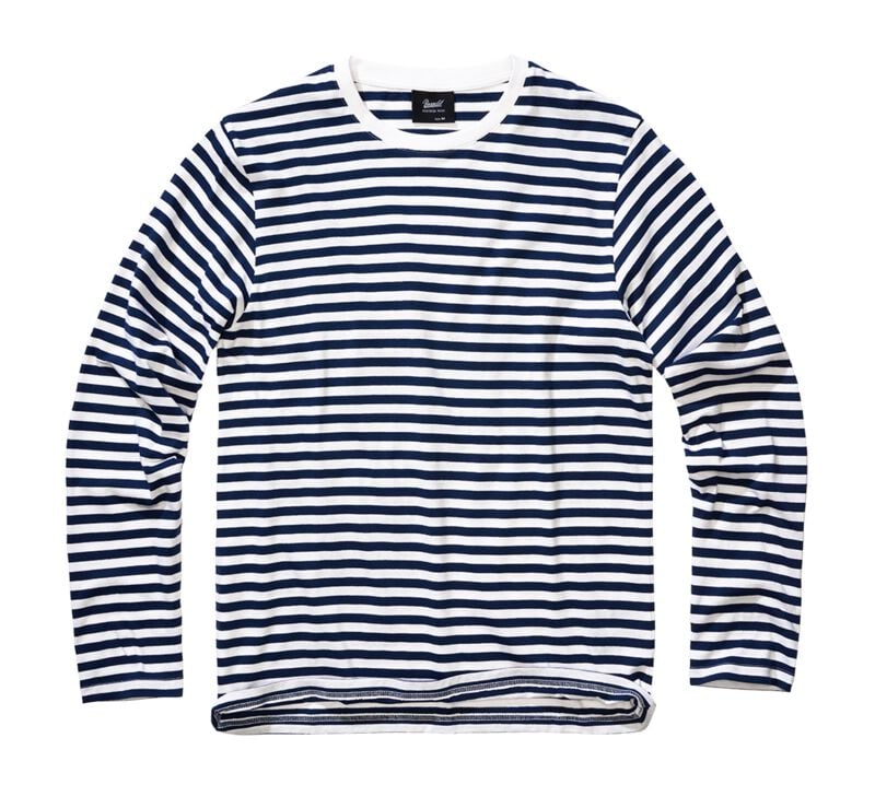 Brandit Ringelshirt Longsleeve Langarmshirt navy weiß in L von Brandit