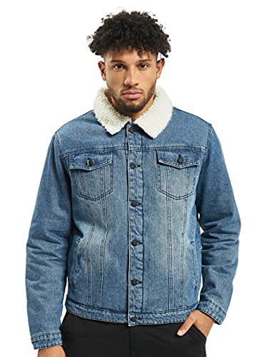 Brandit Sherpa Demin Jacket Denim Blue-Off White Gr. XL von Brandit