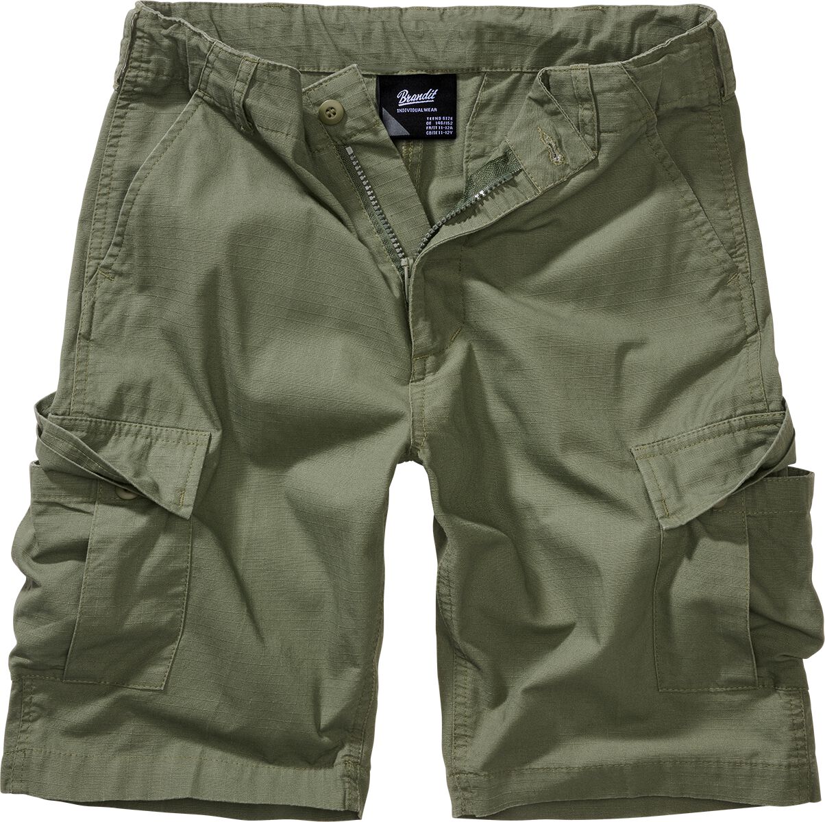 Brandit Short für Kinder - Kids BDU Ripstop Shorts - für Mädchen & Jungen - oliv von Brandit