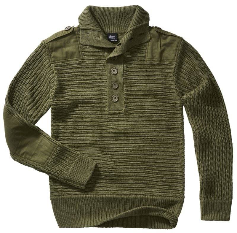 Brandit Strickpullover - Alpine Pullover - S bis XXL - für Männer - Größe XXL - oliv von Brandit