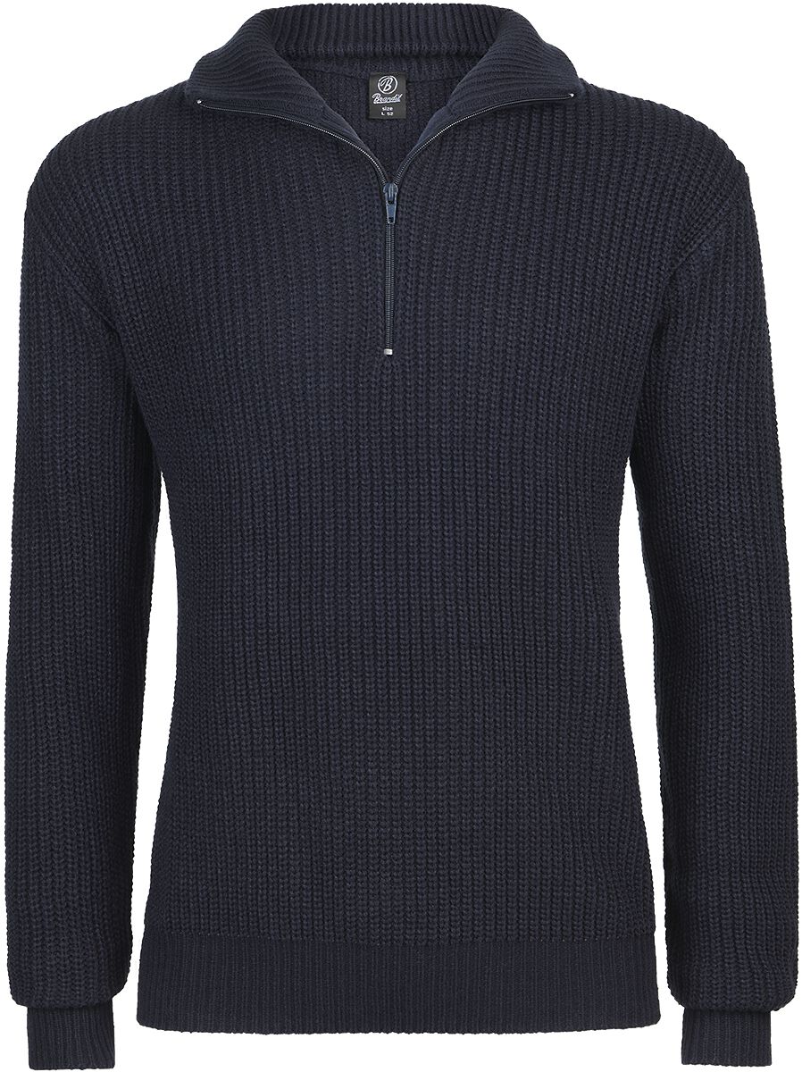 Brandit Strickpullover - Marine Troyer - XXL bis 4XL - für Männer - Größe 4XL - navy von Brandit