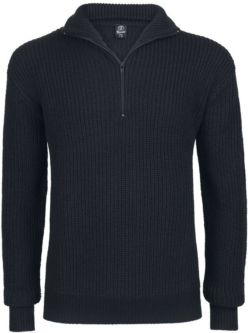 Brandit Strickpullover - Marine Troyer - S bis 4XL - für Männer - Größe M - schwarz von Brandit