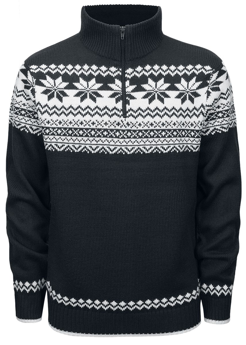 Brandit Strickpullover - Troyer Norweger - S bis XXL - für Männer - Größe XXL - schwarz von Brandit