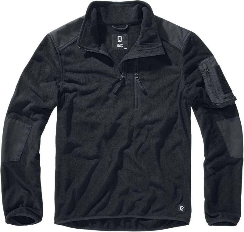 Brandit Sweatshirt - Fleece Troyer Ripstop - S bis 5XL - für Männer - Größe L - schwarz von Brandit