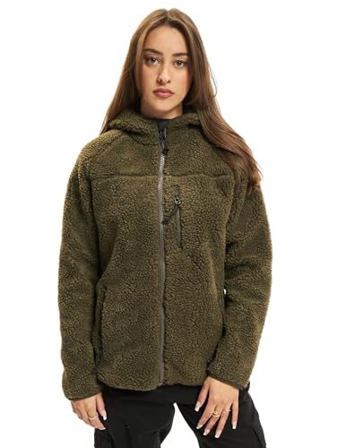 Brandit Women Teddyfleece Jacket Hooded, Farbe: woodland, Größe: L von Brandit
