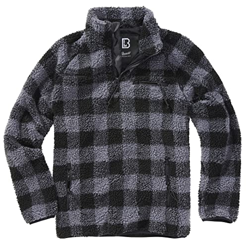 Brandit Teddyfleece Troyer Black/Grey Gr. 3XL von Brandit