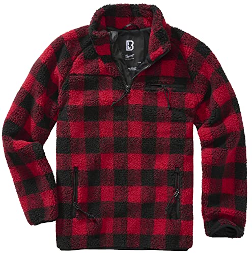 Brandit Teddyfleece Troyer red/Black Gr. 4XL von Brandit