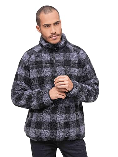 Brandit Teddyfleece Troyer, Farbe: Black/Grey, Größe: L von Brandit